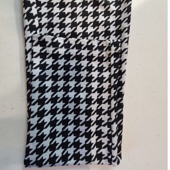 Black & White Houndstooth Stretch Overall Suspender Pants Shein Women's 6 M 2554 - Picture 7 of 12